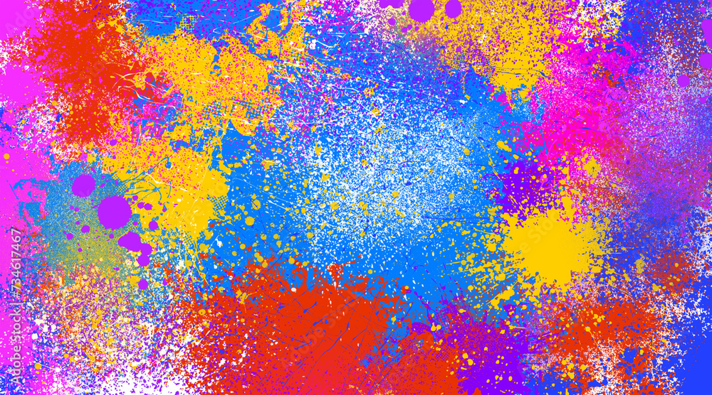 Colorful paint combination splash background