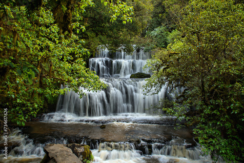 Purakaunui Falls  The Catlins of the southern South Island  New Zealand