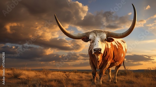 ranch longhorn cow photo