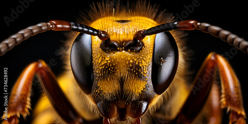Honey bee head close up    © Mustafa