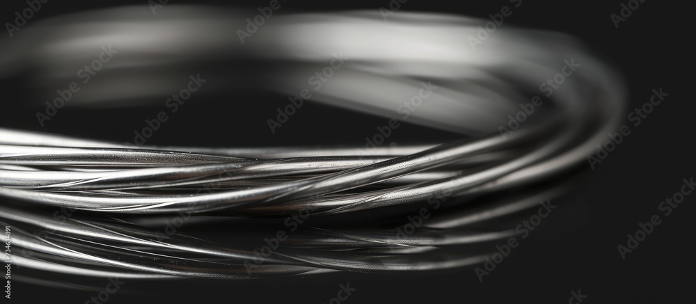 Warehouse storing rolls of galvanized wire in packs. Warehouse storing rolls of galvanized wire in packs.