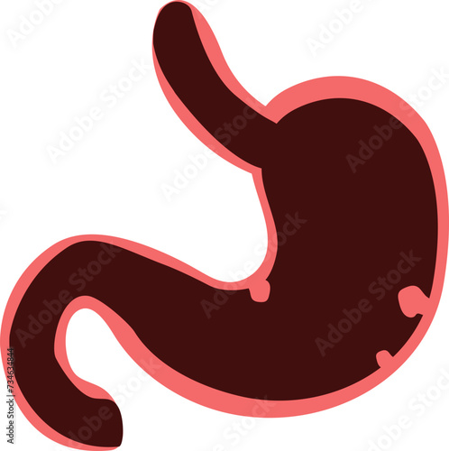 colon cancer. colonoscope in the colon. polyp removal. 2d illustration. 대장용종, 담낭석, 담석, 담낭염, 담석증, 대장내시경, 위내시경, 아이콘, 일러스트 벡터