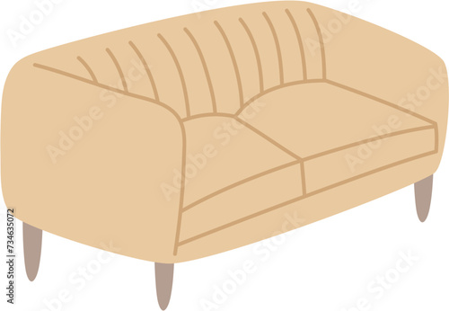 hand drawn couch doodle illustration