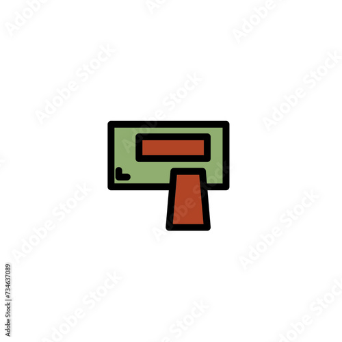 Taxi Taximeter Car Filled Outline Icon