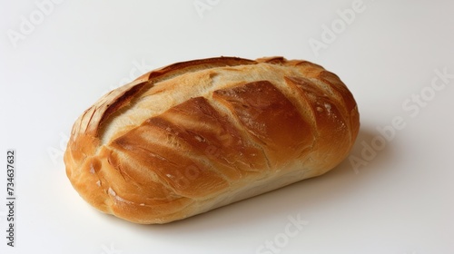 Bread on a white background, close-up.