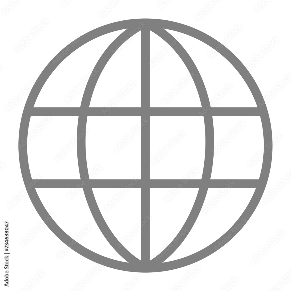 International globe line art icon International globe line art icon