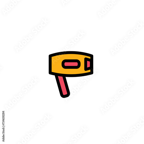 Laser Hair Depilator Filled Outline Icon