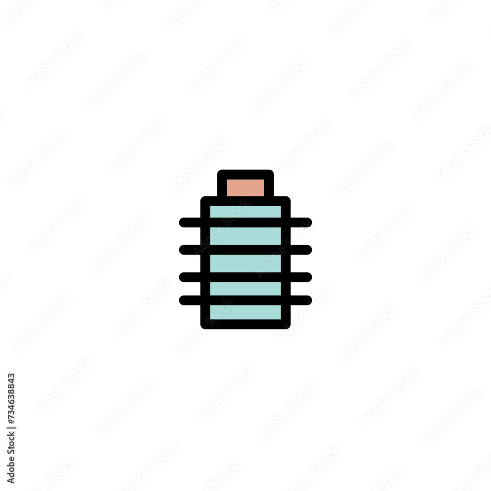 Hair Roll Roller Filled Outline Icon Hair Roll Roller Filled Outline Icon