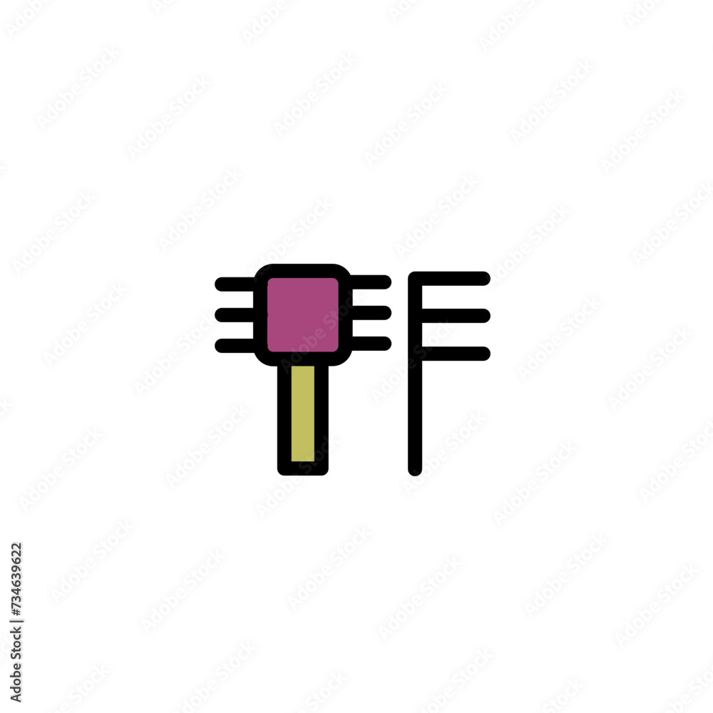Curly Hair Comb Filled Outline Icon Curly Hair Comb Filled Outline Icon