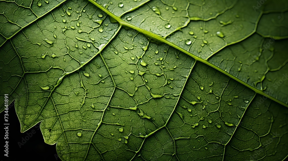 Fototapeta premium A macro photograph of textured plant leaves