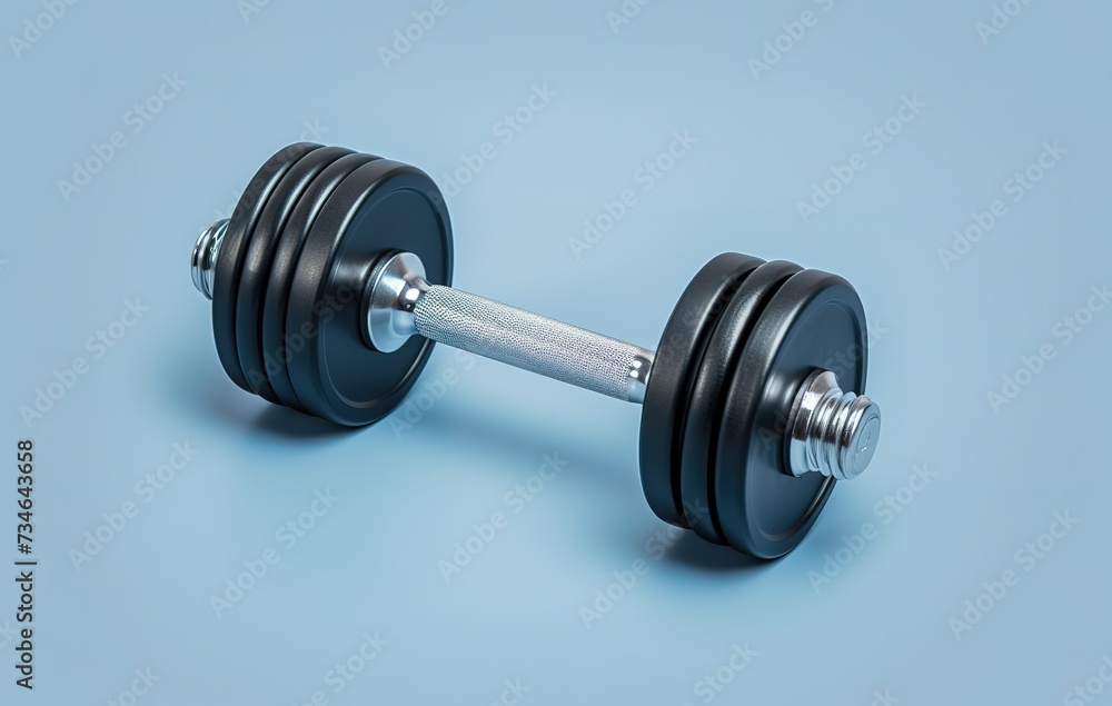 dumbbells on a blue background dumbbells on a blue background