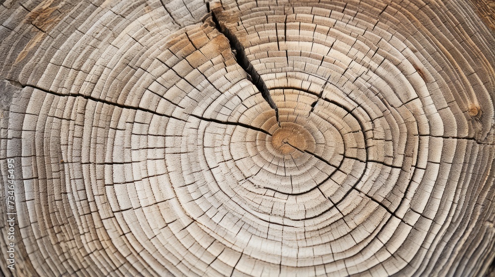 A cross-section of a tree trunk revealing growth rings A cross-section of a tree trunk revealing growth rings