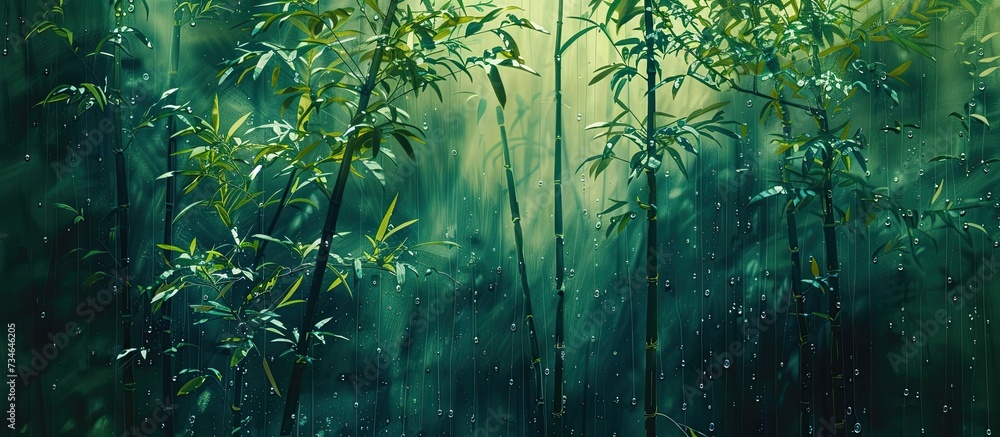 bamboo close up background with bokeh lights, large copyspace area bamboo close up background with bokeh lights, large copyspace area