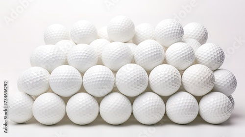 golf ball arrangement with top view