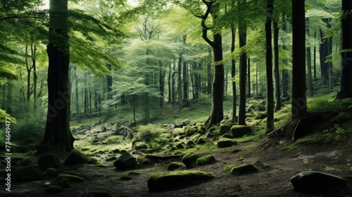 An authentic, unretouched photograph of a forest © Cloudyew