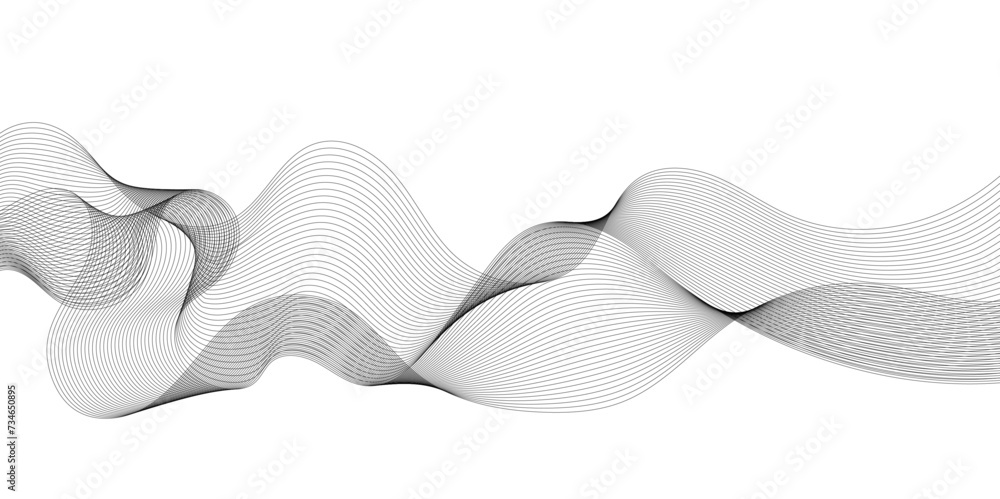 Abstract wavy lines on transparent background with grey smooth element swoosh speed wave modern stream background. You can used for banner, template, wallpaper, business wave curve lines background. Abstract wavy lines on transparent background with grey smooth element swoosh speed wave modern stream background. You can used for banner, template, wallpaper, business wave curve lines background.