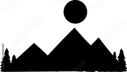 Gradient mountain logo design