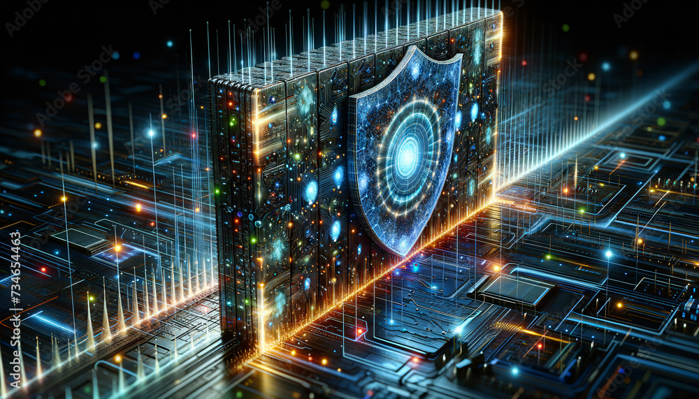 The Digital Guardian: A Striking Photorealistic Firewall Portrait The Digital Guardian: A Striking Photorealistic Firewall Portrait