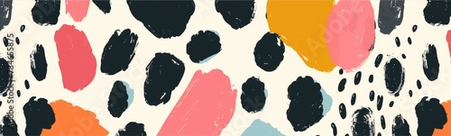 Animal print colorful background. Banner