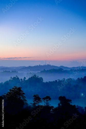 sunrise over the mountains