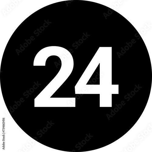 Simple numbers icon set of 1-31 numbers simple black style symbol sign for Calendar, apps and website. Vector illustration.