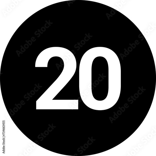 Simple numbers icon set of 1-31 numbers simple black style symbol sign for Calendar, apps and website. Vector illustration.