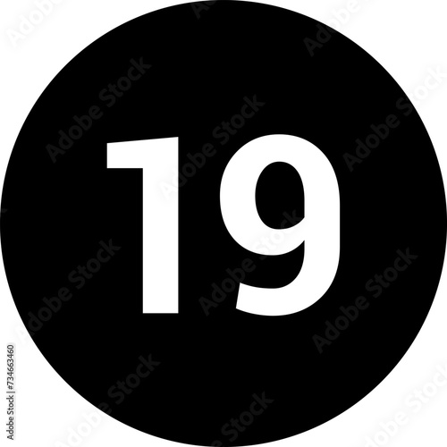 Simple numbers icon set of 1-31 numbers simple black style symbol sign for Calendar, apps and website. Vector illustration.