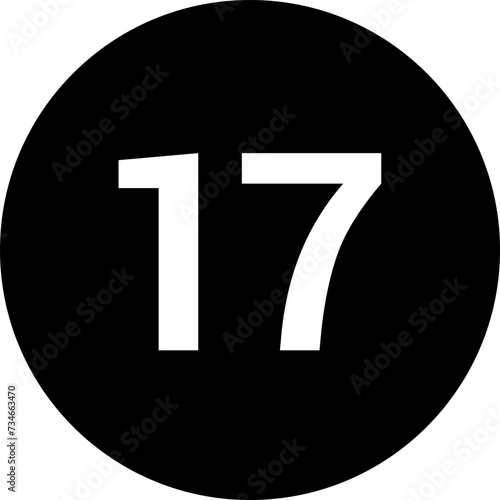 Simple numbers icon set of 1-31 numbers simple black style symbol sign for Calendar, apps and website. Vector illustration.