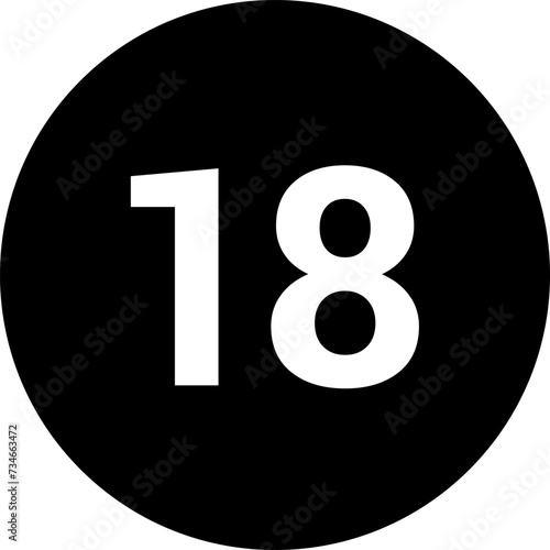 Simple numbers icon set of 1-31 numbers simple black style symbol sign for Calendar, apps and website. Vector illustration.