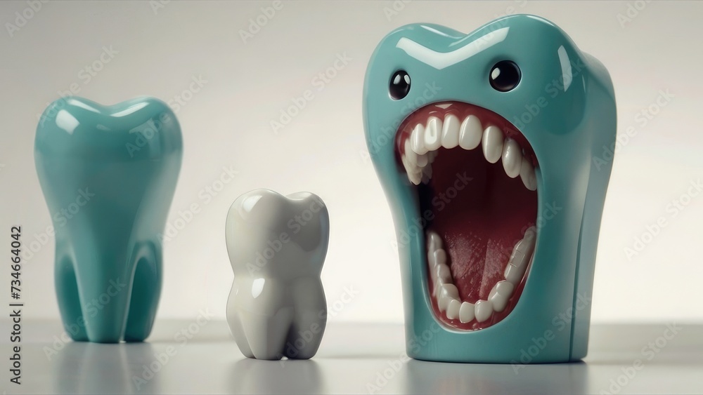 3d character tooth 3d character tooth
