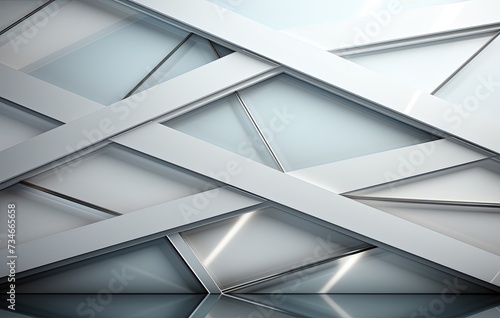 Abstract geometric white and gray with space modern design on light gray silver background. Created with Ai
