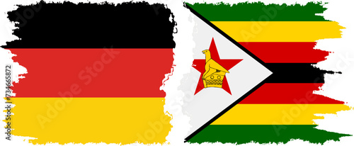 Zimbabwe and Germany grunge flags connection vector Free Download Zimbabwe and Germany grunge flags connection vector - GFXLoad