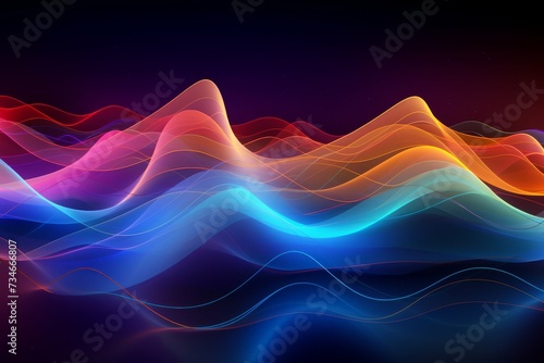 Dynamic abstract background with vibrant wavy patterns and colors.