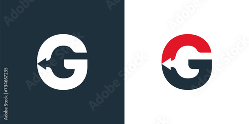 G Arrow Logo Template Vector Icon Illustration Design