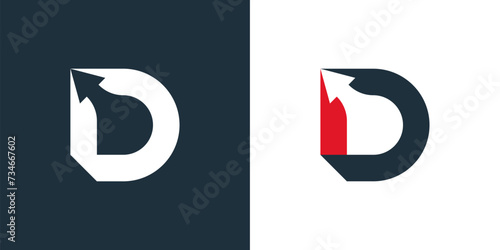 D Arrow Logo Template Vector Icon Illustration Design