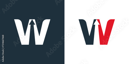 W Arrow Logo Template Vector Icon Illustration Design
