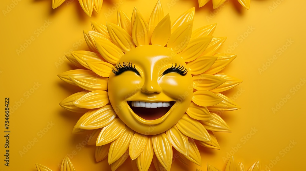 A top view of a bright and cheerful sunshine yellow background, radiating warmth and positivity A top view of a bright and cheerful sunshine yellow background, radiating warmth and positivity
