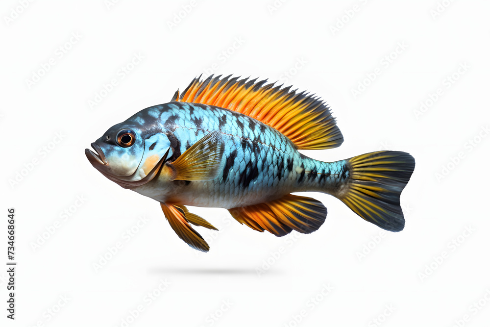 Fototapeta premium 3d Fish African Cichlids cartoon