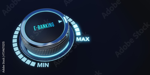Online banking concept. E-Banking. 3d illustration