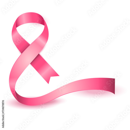 realistic pink ribbon women's day 8 march 