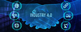 Industry 4.0 Cloud computing, physical systems, IOT, cognitive computing industry. 3d illustration