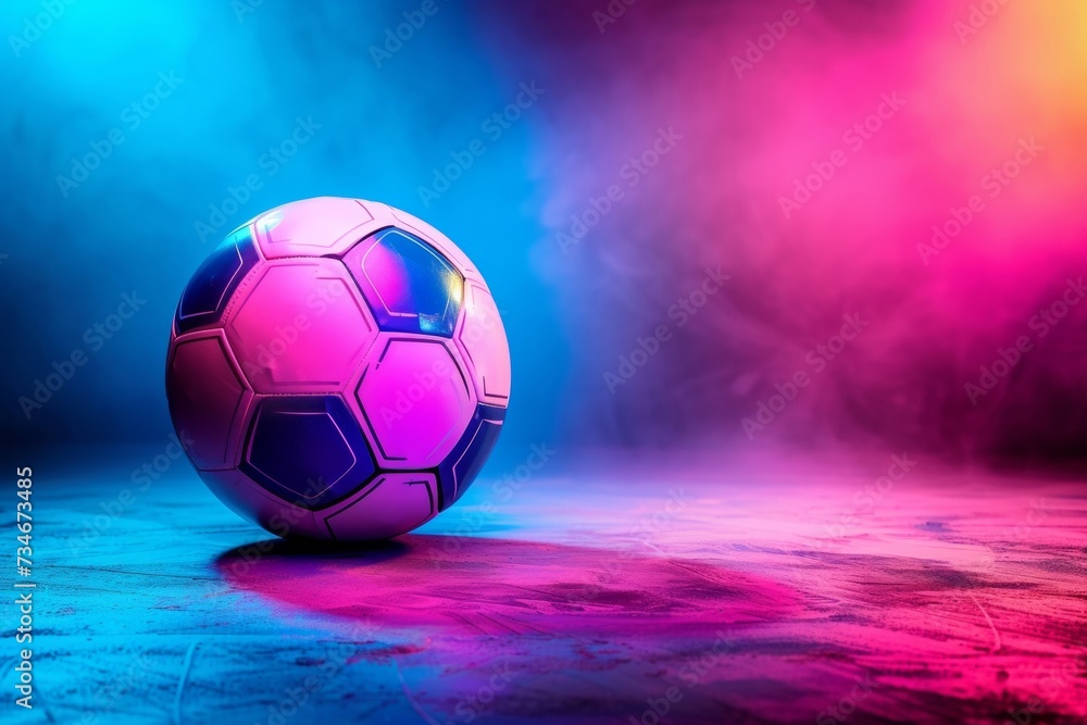Playing with this panoramic neon soccer ball makes every game feel like a glowing spectacle.