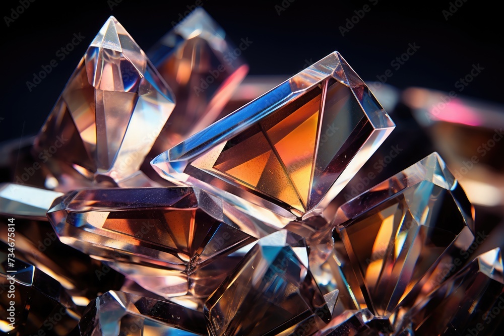 Macro photography Dimond stone revealing the minute and dazzling, AI-generated Macro photography Dimond stone revealing the minute and dazzling, AI-generated