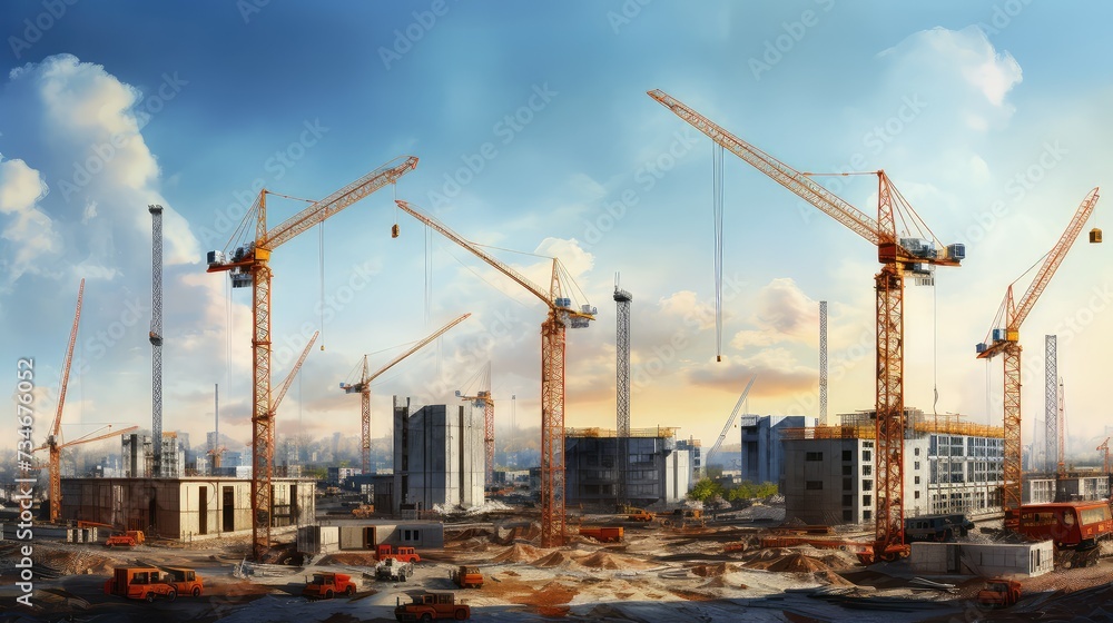 machinery construction building cranes