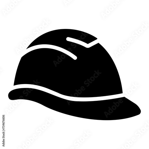 safety helmet glyph icon