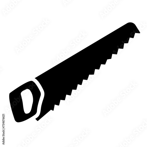 handsaw glyph icon