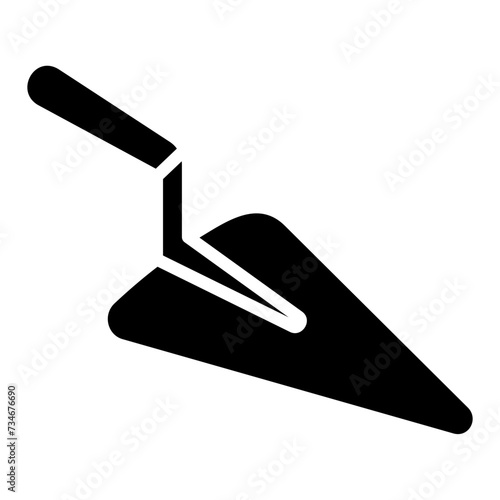 trowel glyph icon