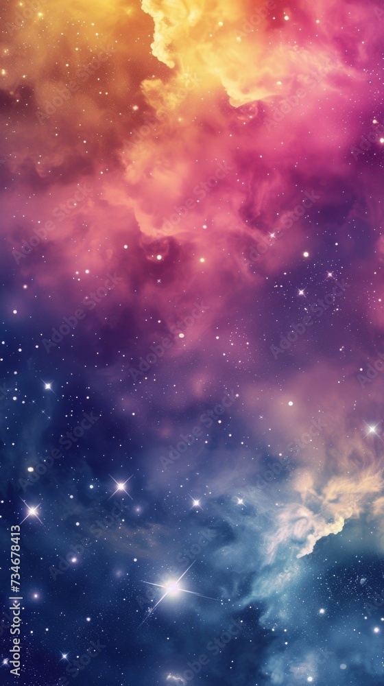 Naklejka premium Galaxy illustration . Vertical background 