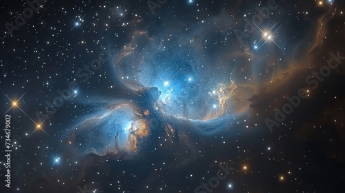 Clusters of distant stars sparkle in the vast expanse of the cosmos, revealing the beauty of the Universe's night sky.