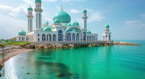 mosque on the seafront footage photo